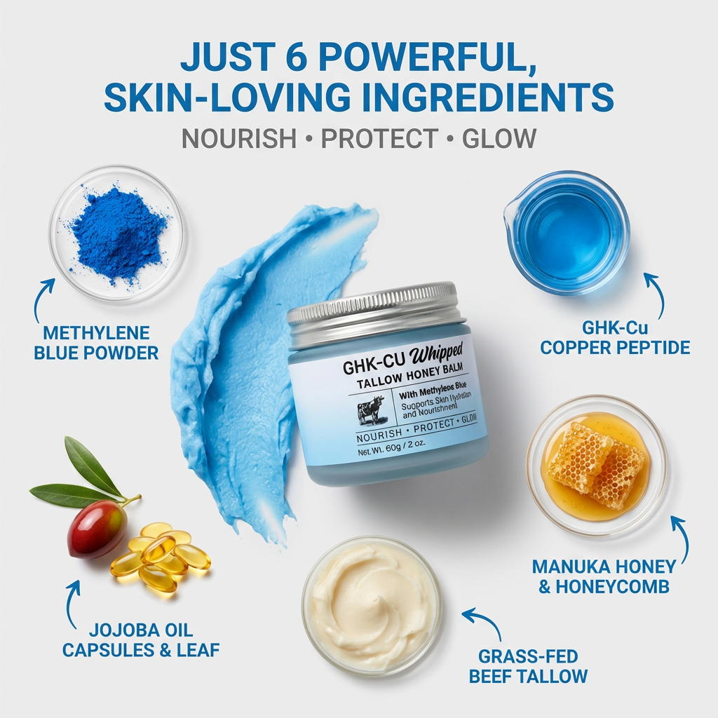 Cofulta GHK-CU Whipped Tallow Honey Balm with Methylene Blue (Copy)